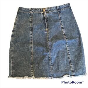 Forever 21 Jean Skirt Y2K Denim Mini Boho Festival Hippie Western Retro Summer